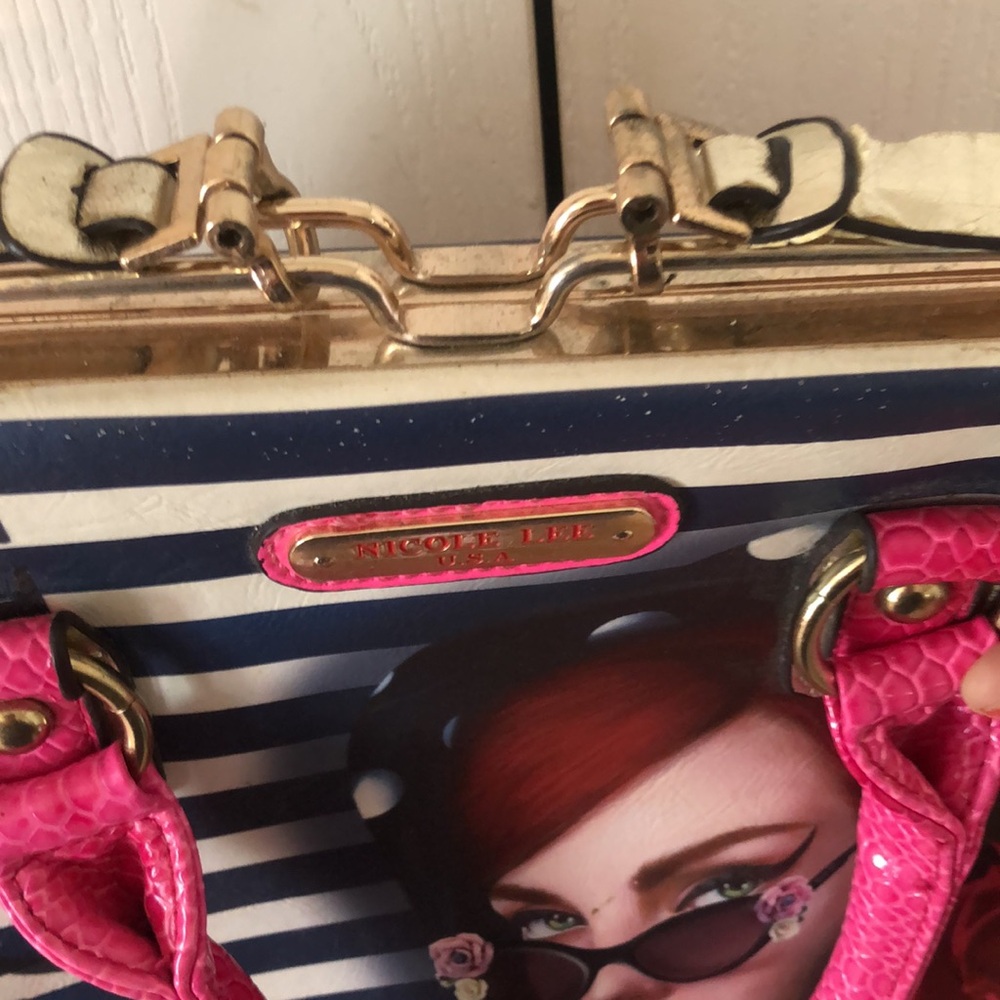 Women’s Nicole Lee Y2k rare artsy Unique USA clutch handbag purse - Picture 16 of 16
